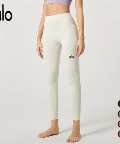 Alo Yoga アロヨガ トレーニングパンツ ハイウエスト トレーニング ヨガウェア レディース リラックスパンツ スポーツ 運動 カジュアル 吸汗速乾
