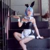 桜の恋 リゼロ レム ラム バニーガール バニー コスプレ 衣装 メイド服