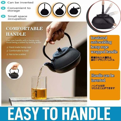 限定価格 鉄急須 1.2L 大容量 鋳鉄ティーポット鉄製 急須 IH 直火対応 南部鉄器 ホイッスルケトル 和風 鉄器 鉄瓶