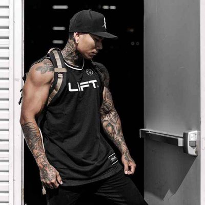 LIVE FIT. メッシュ メンズ タンクトップ 筋トレ LVFT
