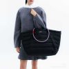 topologie トポロジー トートバッグ マルシェトート ストラップ付き ブラック ナイロン 大容量 シンプル 軽量 カジュアル 通勤通学 旅行 ブラック