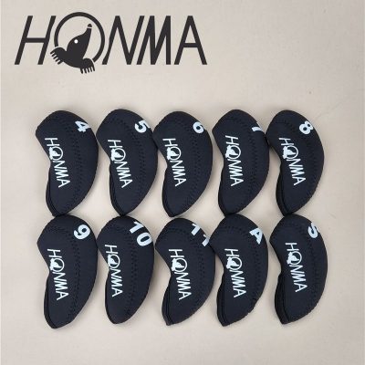 本間ゴルフ HONMA ゴルフ アイアンカバー ヘッドカバー 10枚セット 高級感 着脱らくらく ゴルフ クラブ ヘッドカバー ブラック