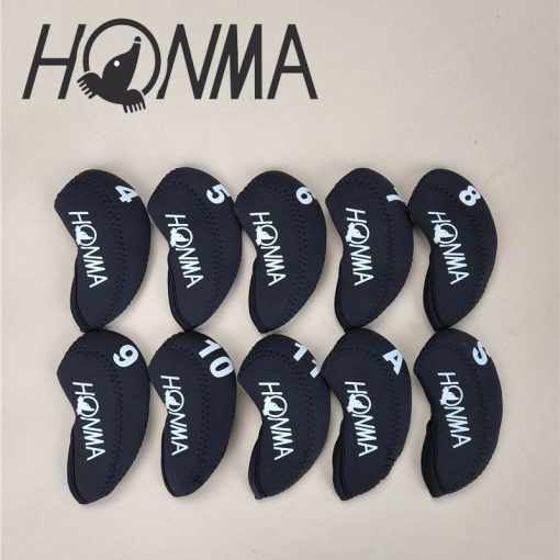 本間ゴルフ HONMA ゴルフ アイアンカバー ヘッドカバー 10枚セット 高級感 着脱らくらく ゴルフ クラブ ヘッドカバー ブラック