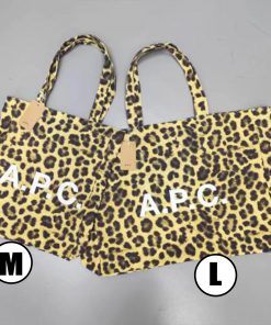 レディース APC Tote bag トートバッグ ヒョウ柄 アーペーセー バッグ ネイビー ビジネスバッグ 通勤バッグ A4 軽量 ママバッグ ﻿ 大きめ クリスマス プレゼント レディース シンプル カジュアル