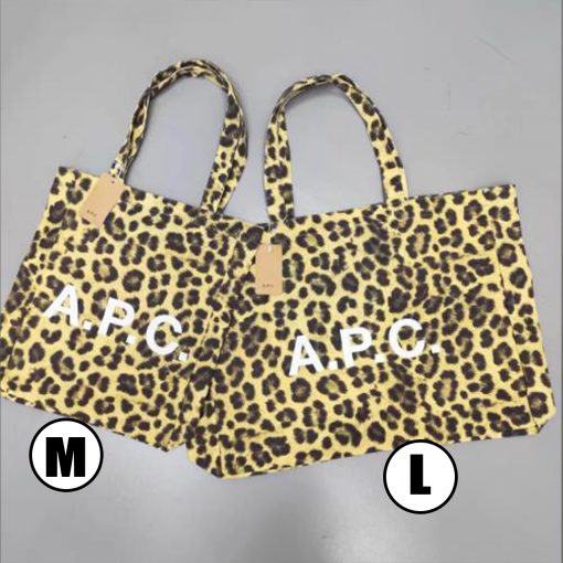 レディース APC Tote bag トートバッグ ヒョウ柄 アーペーセー バッグ ネイビー ビジネスバッグ 通勤バッグ A4 軽量 ママバッグ ﻿ 大きめ クリスマス プレゼント レディース シンプル カジュアル