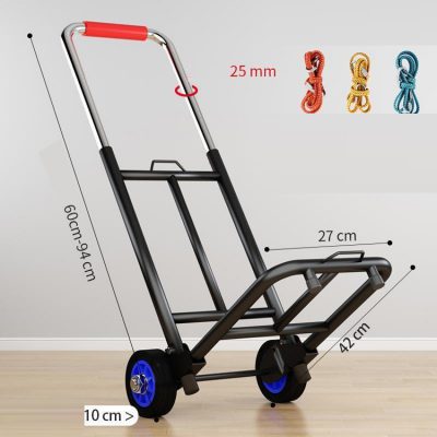 トロリー 折りたたみ トロリー プルグッズ 軽量 折り畳み式 移動 フラットベッドトレーラーオフィス ショッピングカート 携帯荷物車 シニア旅行ショッピング 小さなトレーラー