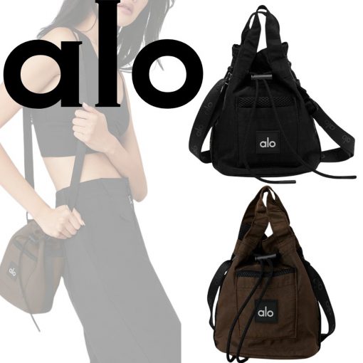 Alo Yoga アロヨガ フィットネスバッグ ヨガバッグ ショルダーバッグ 大容量 レディース メンズ バッグ ブラック ブラウン 2色
