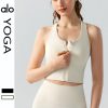 Alo Yoga アロヨガ スポーツブラ 揺れない 前開き レディース シームレス ランニング シームレス クロスバック フロントファスナー ヨガ ブラック ホワイト