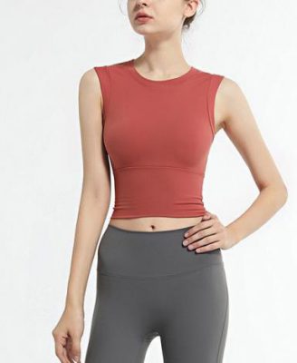Alo Yoga アロヨガ トップス トレーニング カップ付き タンクトップ ブラトップ キャミソール ブラトップ ホットヨガ ヨガブラ レッド パープル ピンク