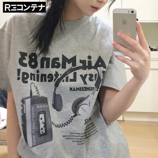 REコンテナ リコンテナ Tシャツ 韓国 ファッション 人気 レディース 春夏 グレー