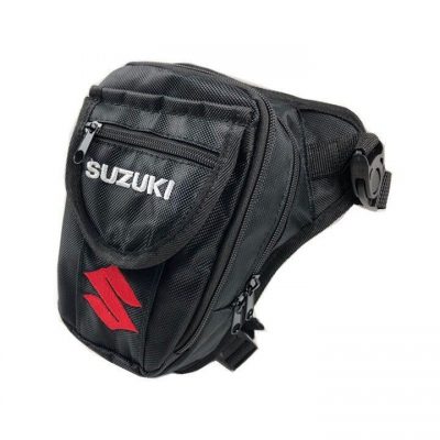 SUZUKI スズキ レッグポーチ バイク用 防水 収納 調節可能 スポーツバッグ ブラック バッグ ウェストバッグ 多機能 バイク用 アウトドア