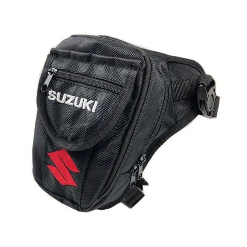 SUZUKI スズキ レッグポーチ バイク用 防水 収納 調節可能 スポーツバッグ ブラック バッグ ウェストバッグ 多機能 バイク用 アウトドア