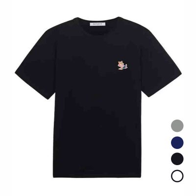 Tシャツ 半袖 MAISON KITSUNÉ メゾンキツネ フォックスヘッド ブラック ホワイト グレー ブルー ロゴ Tシャツ 半袖 メンズ レディース