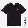 Tシャツ 半袖 MAISON KITSUNÉ メゾンキツネ フォックスヘッド ブラック ホワイト ネイビー ブルー ロゴ Tシャツ 半袖 メンズ レディース