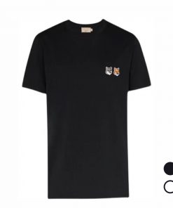Tシャツ 半袖 MAISON KITSUNÉ メゾンキツネ フォックスヘッド ブラック ホワイト ロゴ Tシャツ 半袖 メンズ レディース