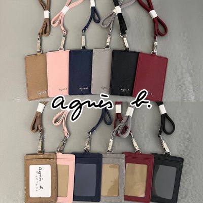 【人気商品】agnes b. アニエスベー カードケース 名刺入れ ケース パスケース カード入れ 定期入れ レディース 本革 スイカ収納 パスモ収納 ブラック ネイビー ピンク グレー レッド ダークピンク