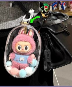 labubu ぬいぐるみ 雨カバー クリアケースのみ1個 可愛い おもちゃ ホワイト ブラック