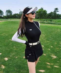 PXG ピーエックスジー クルーネック スウェット ゴルフウェア スポーツウェア 夏 吸汗速乾 アイスシルク 防晒 フィットネスウェア 長袖 カジュアル スポーツ
