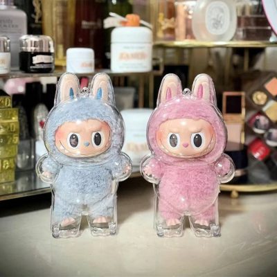 2つセット labubu ぬいぐるみ 雨カバー クリアケースのみ2個 可愛い おもちゃ