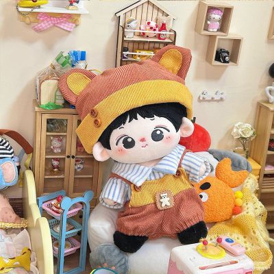4つセット 20cm 綿花の人形 コットンドール 服 ぬいぐるみ 服かわいい男の子 女の子 着せ替え人形 日常服人形