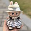 3つセット LABUBU ぬいぐるみ 服 かわいい ドール服 シャネル風 チェック柄 ワンピース おしゃれ ファッション ドール用服
