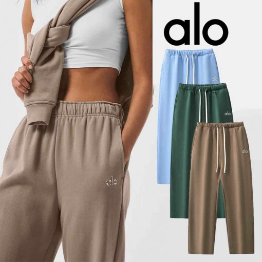 Alo Yoga アロヨガ スウェットパンツ ヨガパンツ ヨガパンツ スポーツ トレーニング ゆったり ブラウン ブルー グリーン