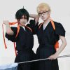 ハイキュー 風 音駒高校 排球部 応援団服 和服 黒尾鉄朗 孤爪研磨 コスチューム コスプレ衣装 5点セット
