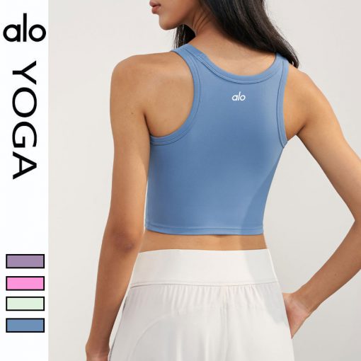Alo Yoga アロヨガ スポーツブラ 揺れない スポブラ ヨガ ジム ピラティス ダンス ナイトブラ レディース ブルー パープル ピンク グリーン