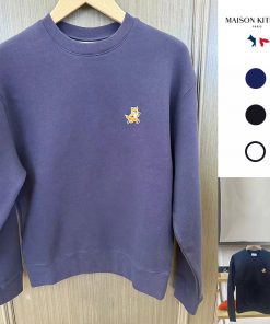 MAISON KITSUNÉ メゾンキツネ フォックスヘッドロゴ ロンT 長袖 スウェット メンズ レディース ブラック ホワイト ネイビー