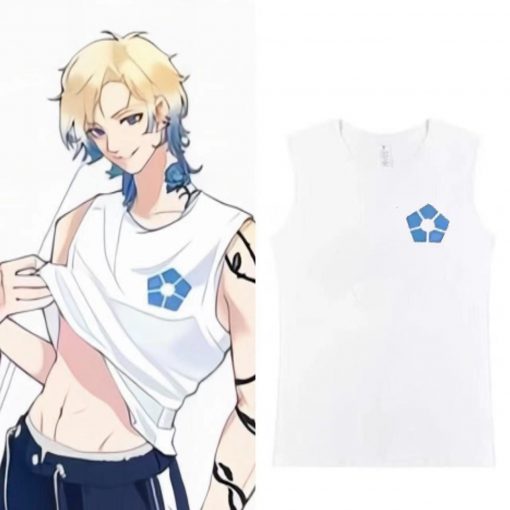 ブルーロック ミヒャエル・カイザー コスプレ タンクトップ コットン ノースリーブ Tシャツ 男女兼用 スポーツ カジュアル コスプレ衣装 メンズ