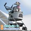 ペットカート 分離式 2way 取り外し可能 折りたたみ 軽量 ペットキャリーカート 多機能 小中型犬 多頭用 対面式 組み立て簡単 ブルー グレー ピンク ブラック