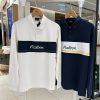 MALBON GOLF マルボン ポロシャツ 長袖 カジュアル ゴルフウェア 吸汗速乾 春秋スタイル ホワイト ネイビー 2色