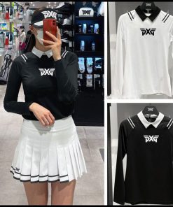 PXG ピーエックスジー ピーエックスジー ポロシャツ ゴルフウェア スポーティー フィットネスウェア 長袖 吸汗速乾 カジュアル ゴルフ