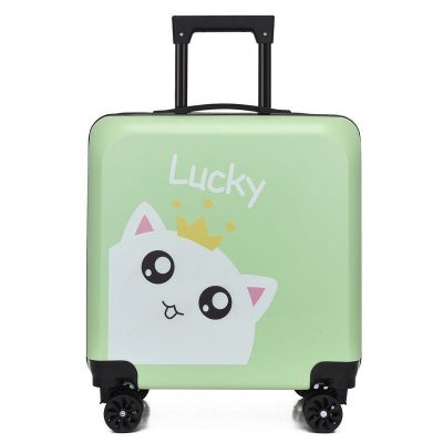 スーツケース 旅行 機内持ち込み キャリーケース LUCKY猫 マシュマロ 子供用キャリーバッグ 小型 18インチ 20L多機能 軽量 出張 シンプル 360度回転できるキャスター キッズ用 幼稚園 小学 通勤 旅行 お出かけ 帰省 お出掛け 遠足 ギフト