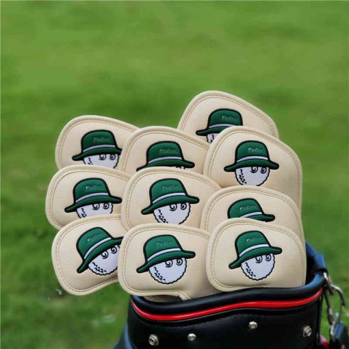 Malbon Golf マルボンゴルフ アイアンカバー ヘッドカバー 10枚セット 番手付き ゴルフクラブ 保護 4色展開 ユニークデザイン ゴルフ用品