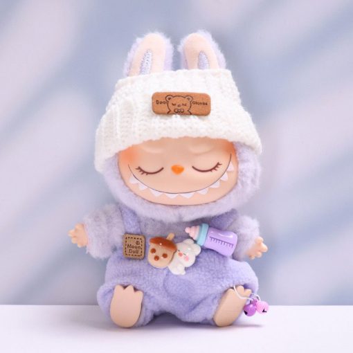 LABUBU ぬいぐるみ 服 かわいい ドール服 かわいいドール服 おしゃれな衣装 可愛い パープル