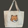 MAISON KITSUNE メゾンキツネ トートバッグ 狐のイラスト 大容量 おしゃれ バッグ カジュアル デイリー ショッピング 旅行 人気 ホワイト