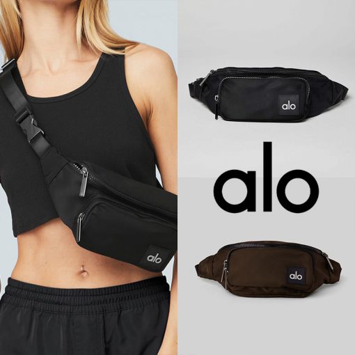 Alo Yoga アロー ヨガ ウエストバッグ コンパクト 軽量 丈夫 旅行 アウトドア ショルダー バッグ ブラック ブラウン