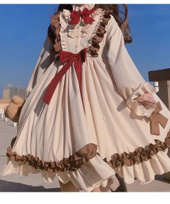 ロリータ ワンピース 長袖 日系 二次元2024 春夏秋冬 かわいい新作 公主メイド服洋装 コスプレ ロリータ お茶会 ゴスロリ 洋風 貴族風 レ