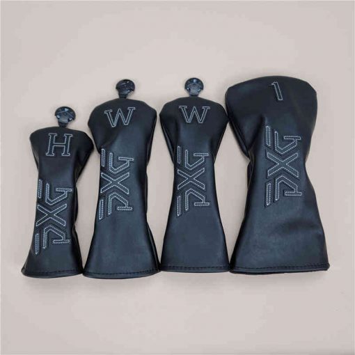 新品 PXG GOLF ピーエックスジー ゴルフ ヘッドカバー 4点セット 1+3+5+UT ドライバー用 アイアン用 ブラック