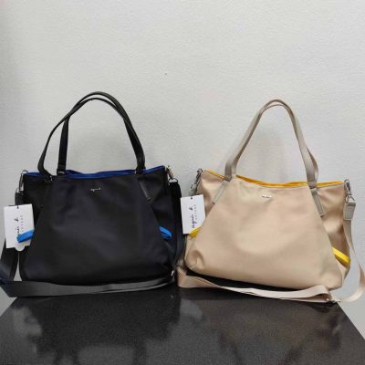 新品未使用 agnes b. アニエスベー ロゴ トートバッグ ショルダーバッグ 大容量 通勤 通学 ブラック ベージュ