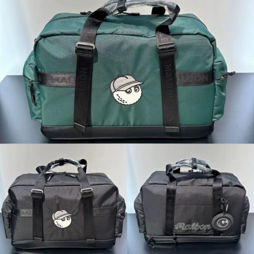 新品未使用 malbon golf マルボンゴルフ 収納バッグ トートバッグ ショルダー付き 防水素材 旅行用バッグ キャディバッグ ボストンバッグ ゴルフバッグ 大容量 ハンドバッグ 耐摩耗性 グリーン ブラック