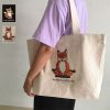 MAISON KITSUNE メゾンキツネ トートバッグ 狐のデザイン おしゃれな バッグ カジュアル 旅行 通勤 日常使い 可愛い ホワイト ブラック