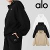 Alo Yoga アロヨガ パーカー 3D logo フィットネス トレーニング 春秋 ヨガ フード付き トップス ランニング スウェット スポーツ 長袖 レディース ブラック ホワイト カーキ